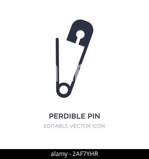 perdible pin icon on white background. Simple element illustration from Tools and utensils concept. perdible pin icon symbol design. Stock Vector