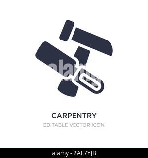 carpentry icon on white background. Simple element illustration from Tools and utensils concept. carpentry icon symbol design. Stock Vector