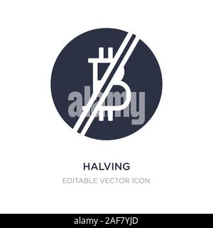 halving icon on white background. Simple element illustration from Shapes concept. halving icon symbol design. Stock Vector