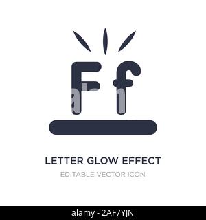 letter glow effect icon on white background. Simple element illustration from Shapes concept. letter glow effect icon symbol design. Stock Vector