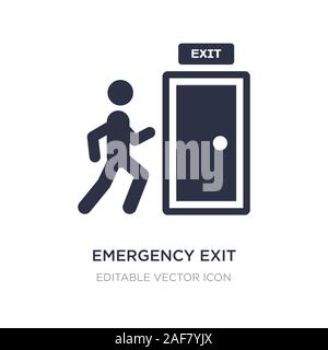 emergency exit icon on white background. Simple element illustration from Signs concept. emergency exit icon symbol design. Stock Vector