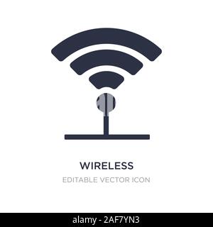 wireless icon on white background. Simple element illustration from Shapes concept. wireless icon symbol design. Stock Vector