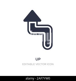 up icon on white background. Simple element illustration from Signs concept. up icon symbol design. Stock Vector
