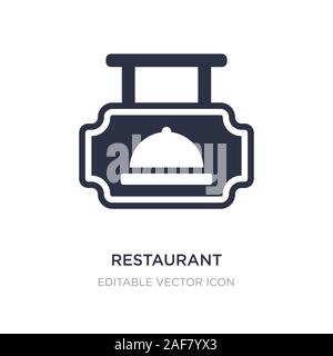 restaurant icon on white background. Simple element illustration from Signs concept. restaurant icon symbol design. Stock Vector