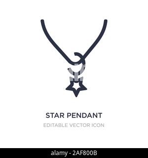 star pendant icon on white background. Simple element illustration from Shapes concept. star pendant icon symbol design. Stock Vector