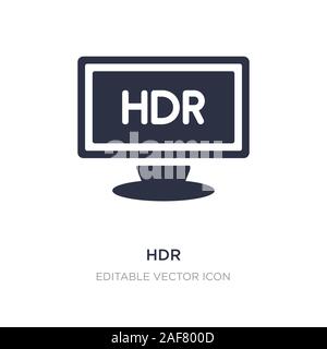 hdr icon on white background. Simple element illustration from Shapes concept. hdr icon symbol design. Stock Vector