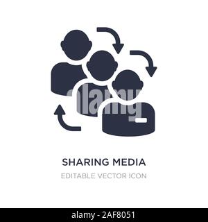 sharing media icon on white background. Simple element illustration from Shapes concept. sharing media icon symbol design. Stock Vector