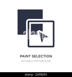 paint selection icon on white background. Simple element illustration from Shapes concept. paint selection icon symbol design. Stock Vector