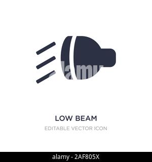 low beam icon on white background. Simple element illustration from Shapes concept. low beam icon symbol design. Stock Vector