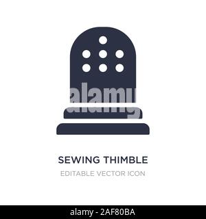sewing thimble black variant icon on white background. Simple element illustration from Tools and utensils concept. sewing thimble black variant icon Stock Vector