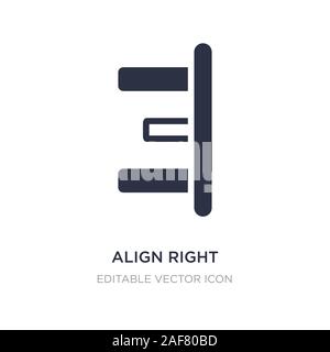 align right icon on white background. Simple element illustration from Signs concept. align right icon symbol design. Stock Vector