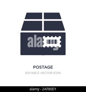 postage icon on white background. Simple element illustration from Tools and utensils concept. postage icon symbol design. Stock Vector
