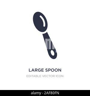 large spoon icon on white background. Simple element illustration from Tools and utensils concept. large spoon icon symbol design. Stock Vector