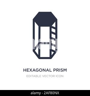 hexagonal prism icon on white background. Simple element illustration from Shapes concept. hexagonal prism icon symbol design. Stock Vector