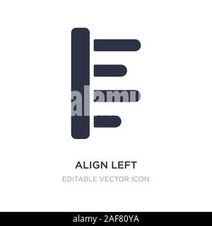 align left icon on white background. Simple element illustration from Signs concept. align left icon symbol design. Stock Vector