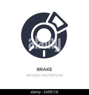 brake icon on white background. Simple element illustration from Transportation concept. brake icon symbol design. Stock Vector