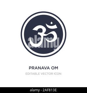 pranava om icon on white background. Simple element illustration from Signs concept. pranava om icon symbol design. Stock Vector