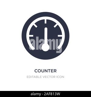 counter icon on white background. Simple element illustration from Transportation concept. counter icon symbol design. Stock Vector