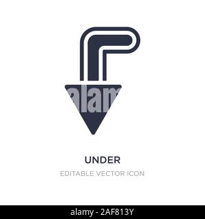 under icon on white background. Simple element illustration from Signs concept. under icon symbol design. Stock Vector