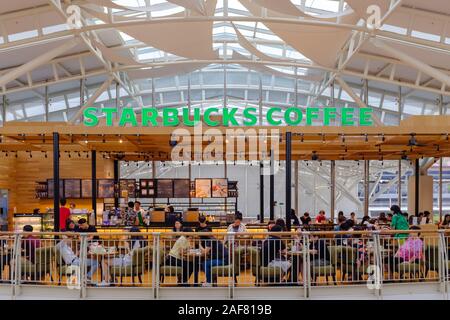 Singapore-06 JAN 2018: Starbucks store. Starbucks is the largest coffeehouse company in the world. Stock Photo