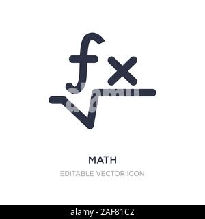 math icon on white background. Simple element illustration from Signs concept. math icon symbol design. Stock Vector