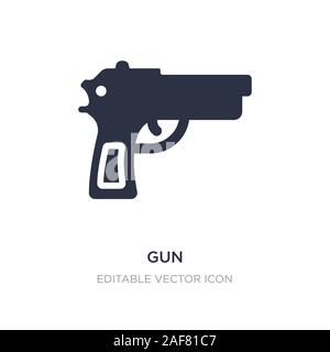 gun icon on white background. Simple element illustration from Signs concept. gun icon symbol design. Stock Vector