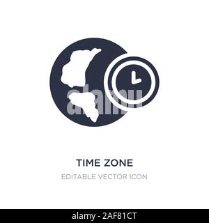 time zone icon on white background. Simple element illustration from Travel concept. time zone icon symbol design. Stock Vector