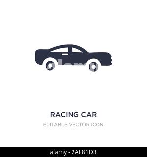 racing car icon on white background. Simple element illustration from Transportation concept. racing car icon symbol design. Stock Vector