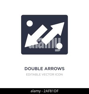 double arrows icon on white background. Simple element illustration from UI concept. double arrows icon symbol design. Stock Vector