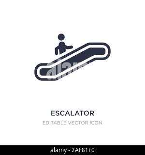 escalator icon on white background. Simple element illustration from Signs concept. escalator icon symbol design. Stock Vector