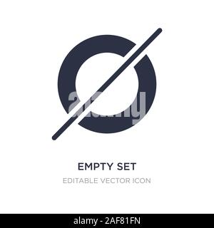 empty set icon on white background. Simple element illustration from Signs concept. empty set icon symbol design. Stock Vector