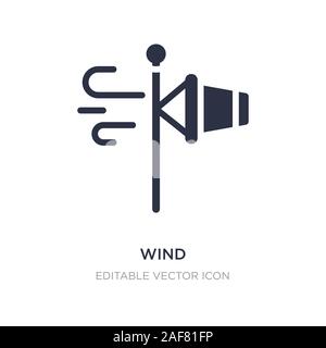 wind icon on white background. Simple element illustration from Signs concept. wind icon symbol design. Stock Vector