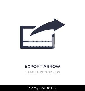 export arrow icon on white background. Simple element illustration from UI concept. export arrow icon symbol design. Stock Vector