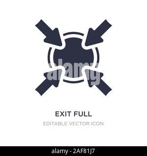 exit full screen arrows icon on white background. Simple element illustration from UI concept. exit full screen arrows icon symbol design. Stock Vector