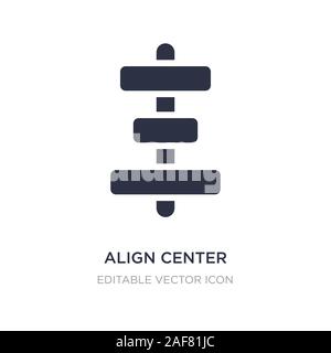 align center icon on white background. Simple element illustration from Signs concept. align center icon symbol design. Stock Vector