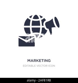 marketing icon on white background. Simple element illustration from Social media marketing concept. marketing icon symbol design. Stock Vector