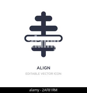 align icon on white background. Simple element illustration from Signs concept. align icon symbol design. Stock Vector