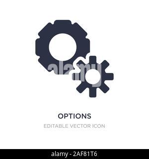 options icon on white background. Simple element illustration from Social media marketing concept. options icon symbol design. Stock Vector