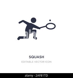 squash icon on white background. Simple element illustration from Sports concept. squash icon symbol design. Stock Vector