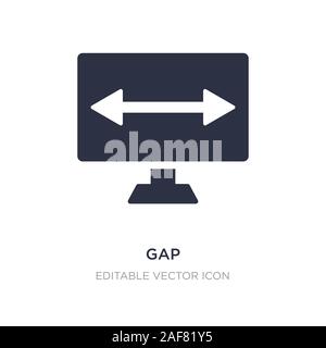 gap icon on white background. Simple element illustration from UI concept. gap icon symbol design. Stock Vector