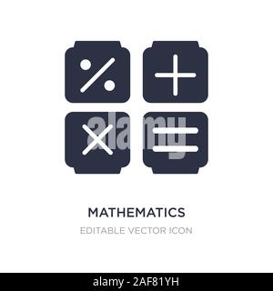 mathematics icon on white background. Simple element illustration from Signs concept. mathematics icon symbol design. Stock Vector