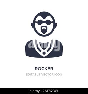 rocker icon on white background. Simple element illustration from Social media marketing concept. rocker icon symbol design. Stock Vector