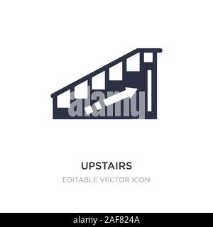 upstairs icon on white background. Simple element illustration from Signs concept. upstairs icon symbol design. Stock Vector