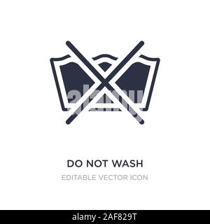 do not wash icon on white background. Simple element illustration from Signs concept. do not wash icon symbol design. Stock Vector