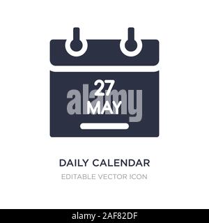 daily calendar day 14 icon on white background. Simple element illustration from UI concept. daily calendar day 14 icon symbol design. Stock Vector