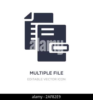 multiple file icon on white background. Simple element illustration from UI concept. multiple file icon symbol design. Stock Vector