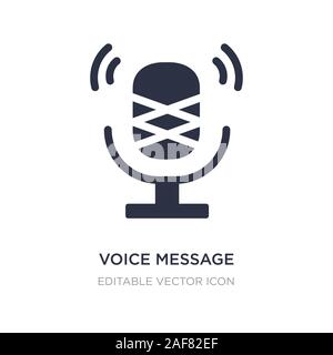 voice message microphone button icon on white background. Simple element illustration from UI concept. voice message microphone button icon symbol des Stock Vector