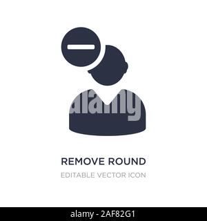 remove round button icon on white background. Simple element illustration from UI concept. remove round button icon symbol design. Stock Vector