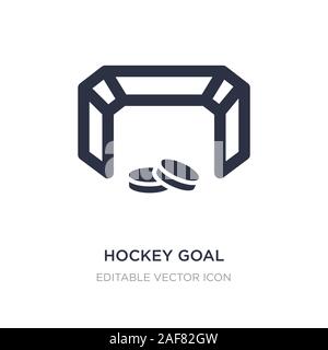 hockey goal icon on white background. Simple element illustration from Sports concept. hockey goal icon symbol design. Stock Vector
