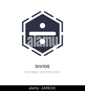 divide icon on white background. Simple element illustration from Signs concept. divide icon symbol design. Stock Vector